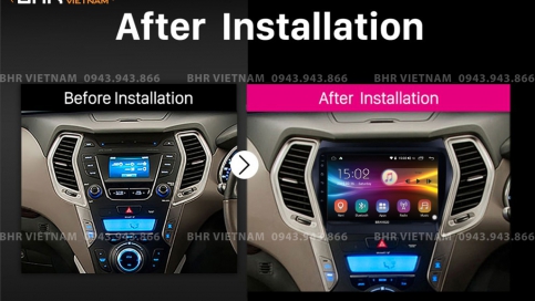 Màn hình DVD Android liền camera 360 xe Hyundai Santafe 2012 - 2018 | Bravigo Ultimate (4G+64G)  
